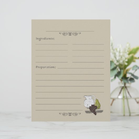 Rustikale Stillleben Illustration Rezept Binder Se (Stehend Vorderseite)