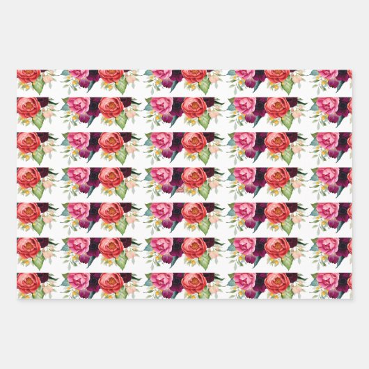 Rustikale, stilvolle Bouquets mit Blumenmotiven Geschenkpapier Set (Vorderseite)