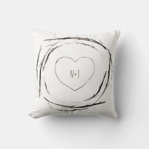 Rustikale Stöcke Zweige Äste Kranz Landhausstil Kissen