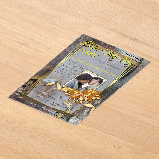 Rustikale Stone-Kabine Acryleinladungen (Ablage )