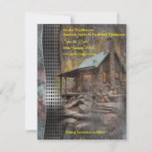 Rustikale Stone-Kabine Ankündigung (Rückseite)