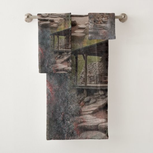 Rustikale Stone-Kabine Badhandtuch Set (Insitu)