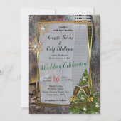 Rustikale Stone-Kabine Einladung (Vorderseite)