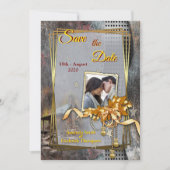 Rustikale Stone-Kabine Einladung (Vorderseite)