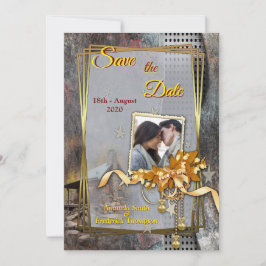 Rustikale Stone-Kabine Einladung