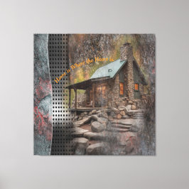 Rustikale Stone-Kabine Leinwanddruck