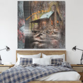 Rustikale Stone-Kabine Leinwanddruck (Insitu (Schlafzimmer))