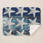 Rustikale Strand-Marine-Blaustarfish-Decke Sherpadecke (Vorderseite (Horizontal))