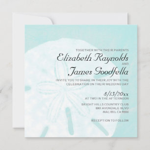 Rustikale Strand-Sand-Dollar-Hochzeitseinladungen Einladung