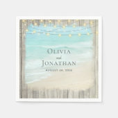 Rustikale Strandbäume Serviette (Vorderseite)