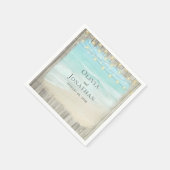 Rustikale Strandbäume Serviette (Ecke)