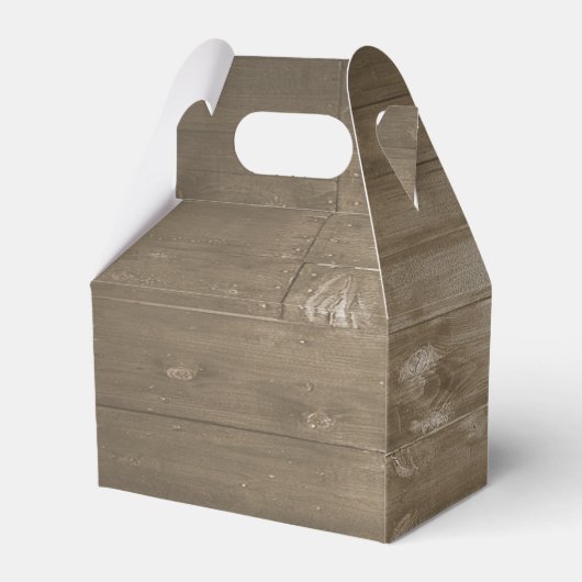 Rustikale Strandgable-Gefälligkeitsbox Geschenkschachtel (Rückseite)