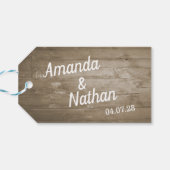 Rustikale Strandgiftmarken Geschenkanhänger (Rückseite Horizontal)