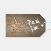 Rustikale Strandgiftmarken Geschenkanhänger (Vorderseite (Horizontal))