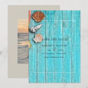 Rustikale Strandhochzeit im Sommer Save-the-Date-K Save The Date