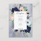 Rustikale Strandkarte für den Empfang Begleitkarte (Vorderseite)