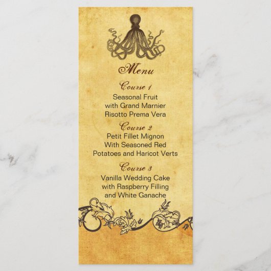 rustikale Strandkarten Menükarte (Vorderseite)