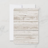 Rustikale Strandlandschaft mit RSVP-Karte für Boot RSVP Karte (Rückseite)