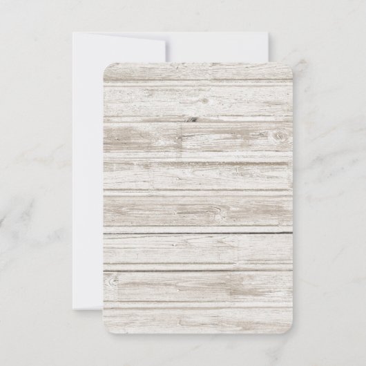 Rustikale Strandlandschaft mit RSVP-Karte für Boot RSVP Karte (Rückseite)