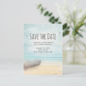 Rustikale Strandlandschaft Save the Date Einladungspostkarte (Stehend Vorderseite)