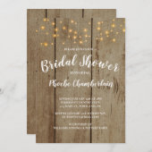 Rustikale Strandleuchten auf Imitaten Brautparty a Einladung (Vorne/Hinten)