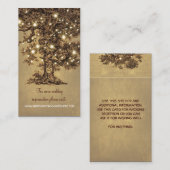 Rustikale Strandlichter-Hochzeit Begleitkarte (Vorne/Hinten)