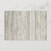 Rustikale Strandpromenade mit Lichtern für Hochzei Begleitkarte (Rückseite)