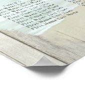 Rustikale Strandsäulenleuchten für Hochzeitssessen Poster (Ecke)