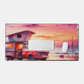 Rustikale Strandsonnenuntergangsszene Schreibtischunterlage (Tastatur & Maus)