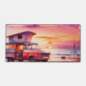 Rustikale Strandsonnenuntergangsszene Schreibtischunterlage (Vorderseite)