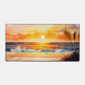 Rustikale Strandsonnenuntergangsszene Schreibtischunterlage (Vorderseite)