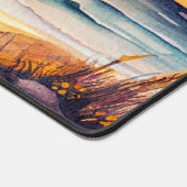 Rustikale Strandsonnenuntergangsszene Schreibtischunterlage (Ecke)