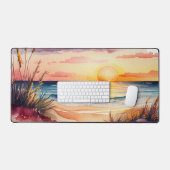 Rustikale Strandsonnenuntergangsszene Schreibtischunterlage (Tastatur & Maus)