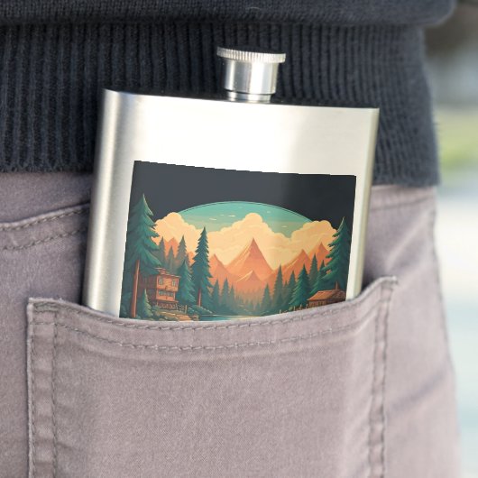 Rustikale Straßen Flachmann (Beispiel)