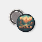 Rustikale Straßen Magnet (Vorderseite/Rückseite)