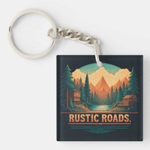Rustikale Straßen Schlüsselanhänger