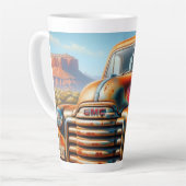 Rustikale Straßen: Vintager Lkw Milchtasse (Linke Ecke)