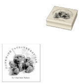 Rustikale Strawberry Jam Jar Packungs-Etikett Gummistempel (Stempel)