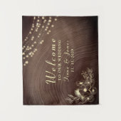 Rustikale Streichellichtblende Begrüßung Wandteppich (Vorderseite)