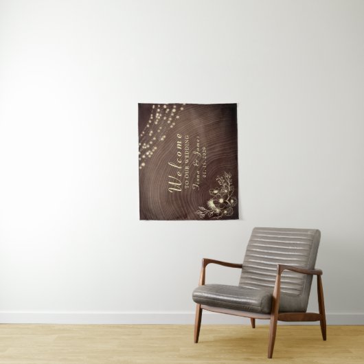 Rustikale Streichellichtblende Begrüßung Wandteppich (Beispiel)