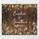 Rustikale Streichellichtblüte Bierflaschenetikett (Einzelnes Label)