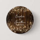 Rustikale Streichellichtblüte Button (Vorderseite)