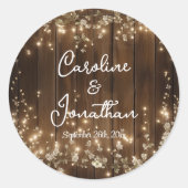 Rustikale Streichellichtblüte Runder Aufkleber (Vorderseite)