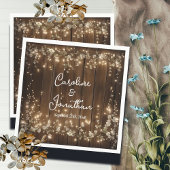 Rustikale Streichellichtblüte Serviette