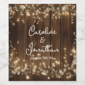 Rustikale Streichellichtblüte Weinetikett (Einzelnes Label)