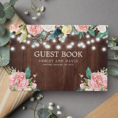 Rustikale Streichellichtblüten Rosa Blumenzehen Gästebuch