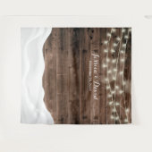 Rustikale Streichellichter schneebedeckte Winterho Wandteppich (Vorderseite (Horizontal))