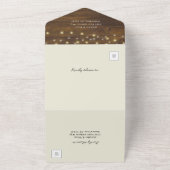 Rustikale Streichellichter sind nach Hochzeit glüc All In One Einladung (Außenbereich)