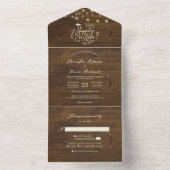 Rustikale Streichellichter sind nach Hochzeit glüc All In One Einladung (Innen Boden)