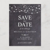 Rustikale Streichellichter Skateboarden Hochzeit G Einladungspostkarte (Vorderseite)